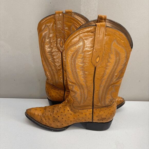 Vintage Villano Ostrich Boots Mens Size 9.5 EE Very Good Condition - Picture 7 of 11